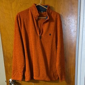 Men's Izid Orange Half-Zip Sweater Large: D